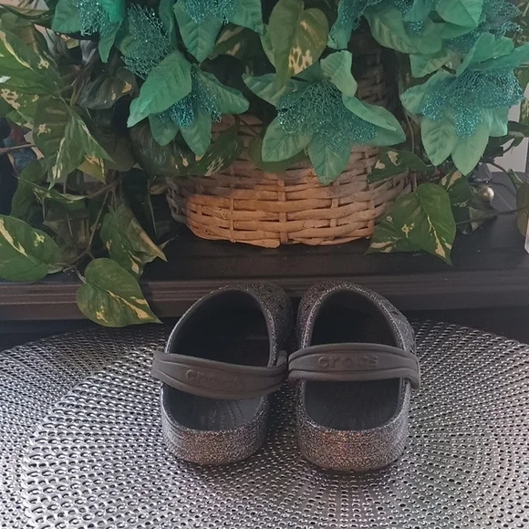 CROCS Kids Glitter Water Shoes - Black - Picture 3 of 4